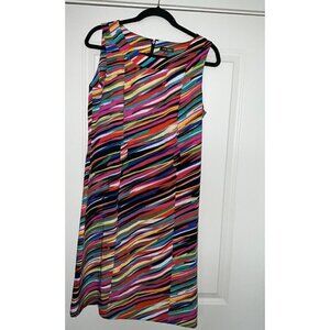 Voir Voir Women’s Multicolor Striped Dress Size 10